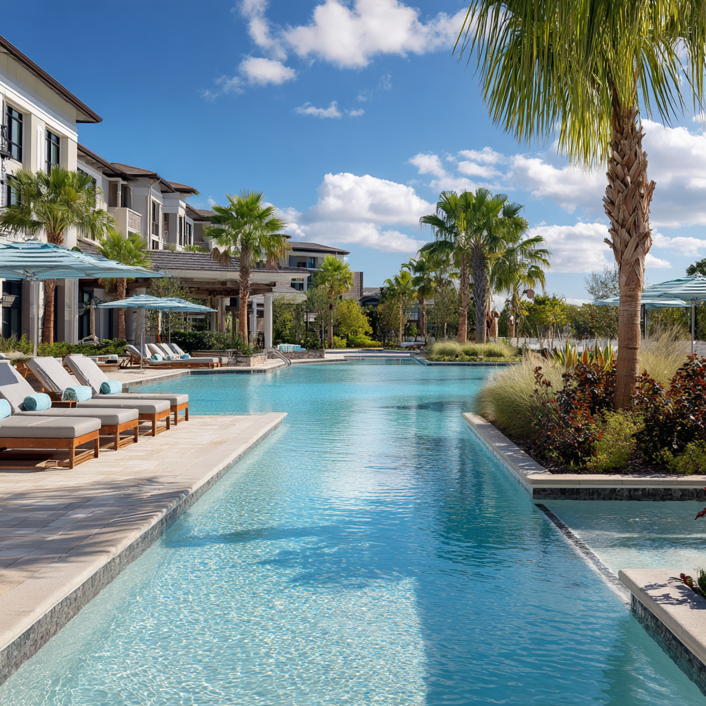 Partner facility pool area